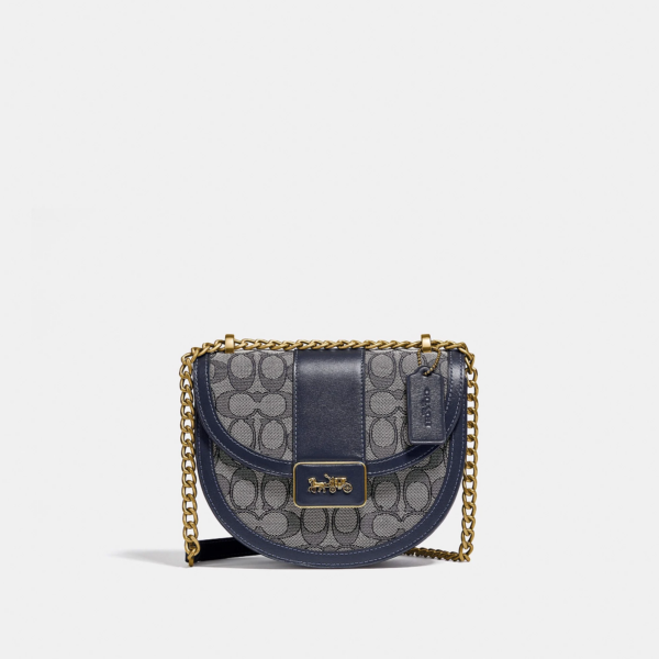 Túi Coach Alie Saddle Bag In Signature Jacquard Midnight Navy C3464-B4RH3 - Ảnh 2