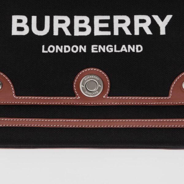 Túi Burberry Horseferry Motif Canvas Note 'Black Tan' P80557481 - Ảnh 2