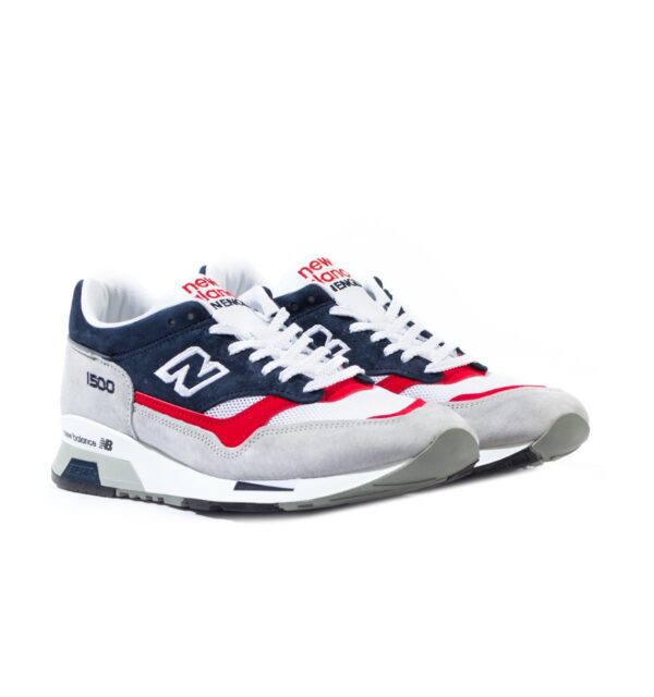 Giày New Balance 1500 Made in England 'Grey Navy Red' M1500GWR - Ảnh 2
