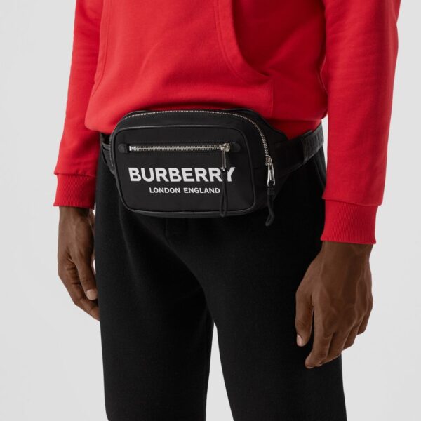 Túi Burberry Logo Print Nylon Bum Bag 'Black' p80210891 - Ảnh 4