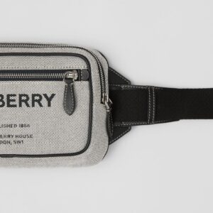 Alternative view of Túi Burberry Horseferry Print Cotton Canvas Bum Bag 'Black' p80389021