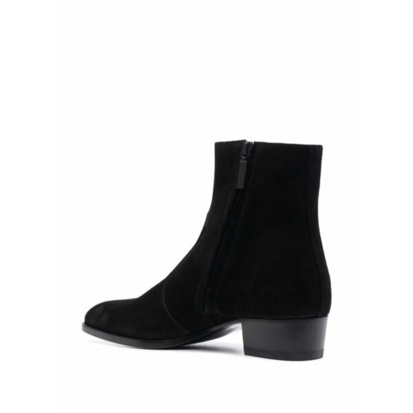 Giày Saint Laurent Wyatt Zipped Boots In Suede 6703391NZ001000 - Ảnh 2