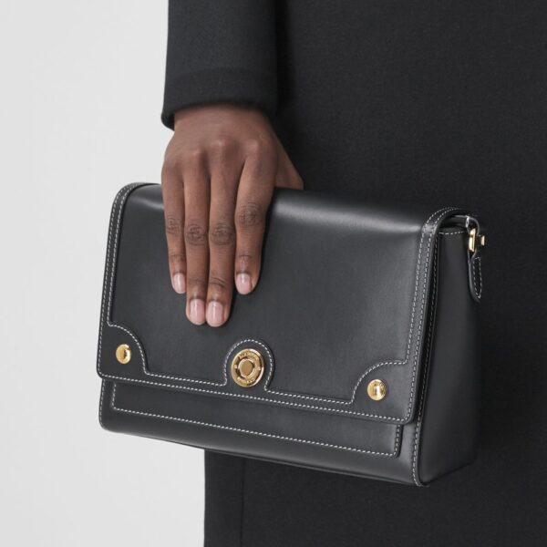 Túi Burberry Topstitched Leather Note Crossbody Bag 'Black' p80441771 - Ảnh 3