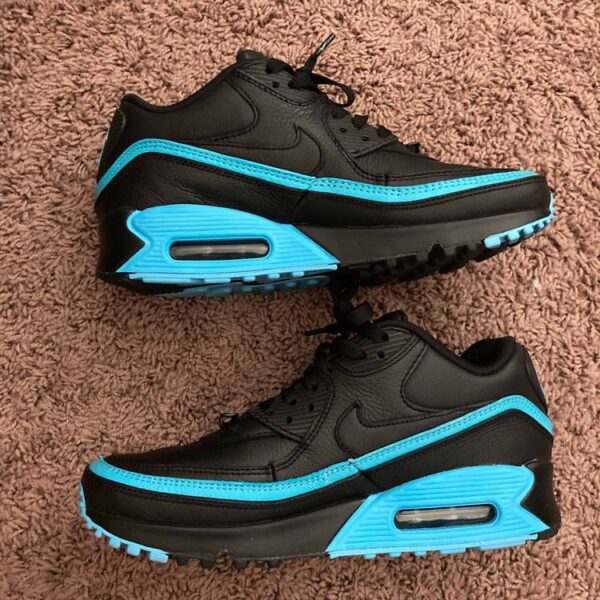 Giày Nike Undefeated x Air Max 90 'Black Blue Fury' CJ7197-002 - Ảnh 3