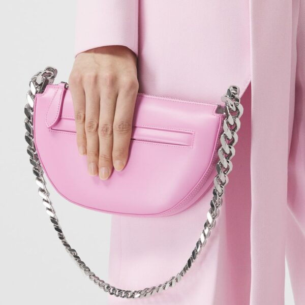 Túi Burberry Mini Leather Zip Olympia Bag 'Primrose Pink' p80459961 - Ảnh 2