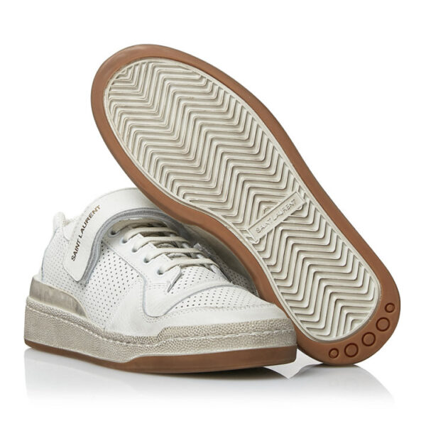 Giày Saint Laurent Pedro SL24 Leather Velcro Sneakers 558255 04L10 9030 - Ảnh 3