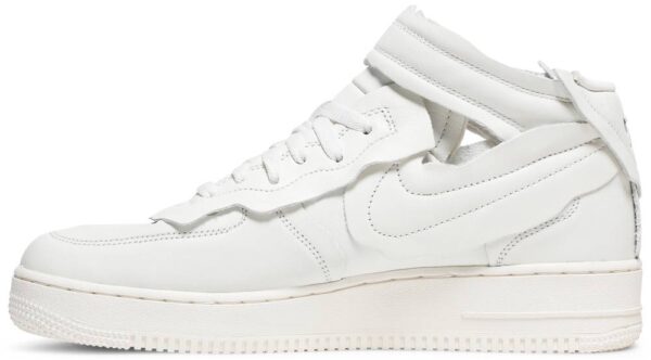 Giày Nike Comme des Garçons x Air Force 1 Mid 'Triple White' DC3601-100 - Ảnh 2
