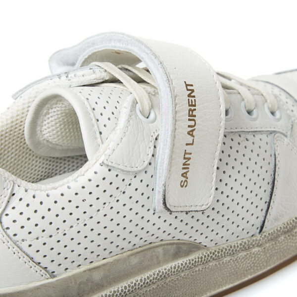 Giày Saint Laurent Pedro SL24 Leather Velcro Sneakers 558255 04L10 9030 - Ảnh 5