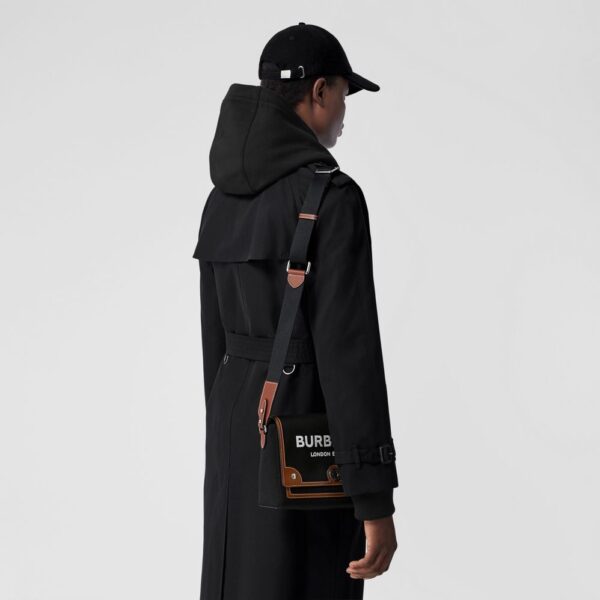 Túi Burberry Horseferry Motif Canvas Note 'Black Tan' P80557481 - Ảnh 3