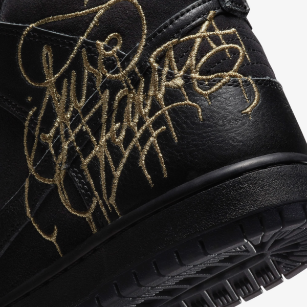 Giay Nike SB Dunk High FAUST 'Black Gold' DH7755-001
