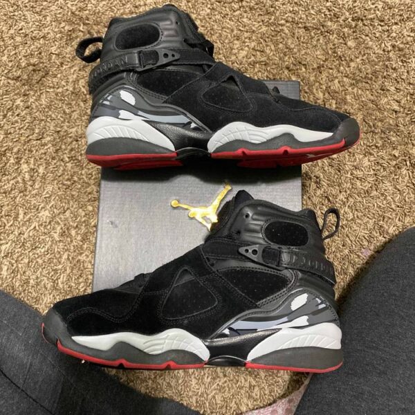 Giày Nike Air Jordan 8 Retro GS 'Bred' 305368-022 - Ảnh 2