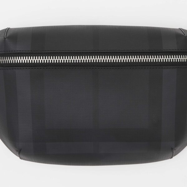 Túi Burberry Medium London Check and Leather Bum Bag 'Dark Charcoal' p80142371 - Ảnh 2