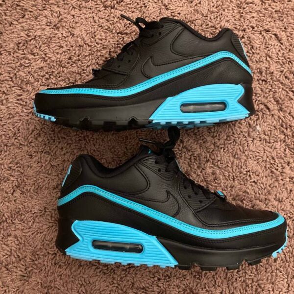 Giày Nike Undefeated x Air Max 90 'Black Blue Fury' CJ7197-002 - Ảnh 2