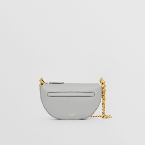 Túi Burberry Mini Leather Zip Olympia Bag 'Heather Melange' - Ảnh 3