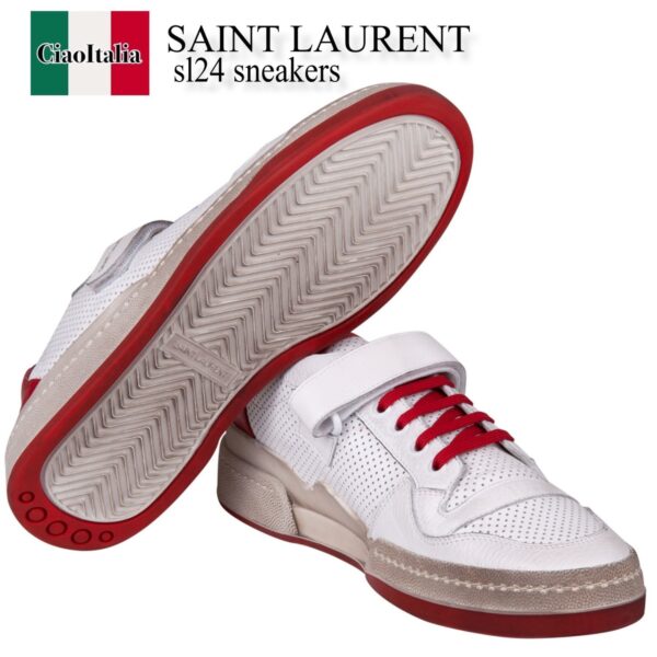 Giày Saint Laurent SL24 Velcro Sneakers 557624-04L20-9490 - Ảnh 3