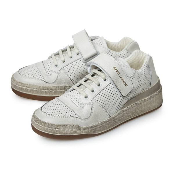 Giày Saint Laurent Pedro SL24 Leather Velcro Sneakers 558255 04L10 9030 - Ảnh 2