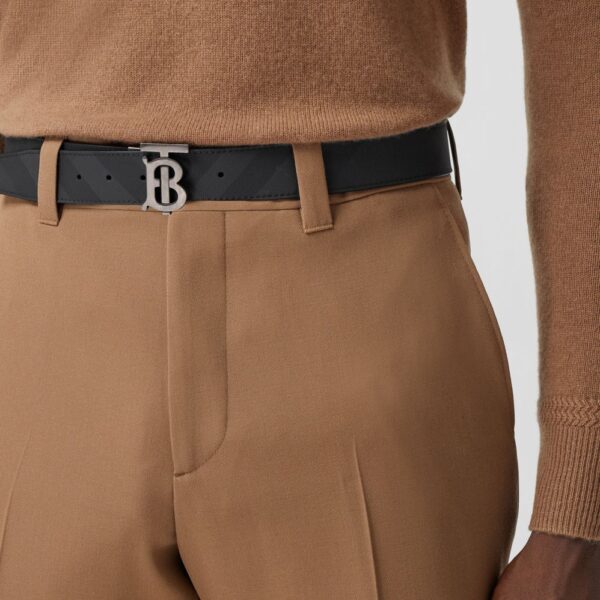 Thắt Lưng Burberry Reversible Monogram Motif London Check Belt 'Dark Charcoal Black' p80440641 - Ảnh 3