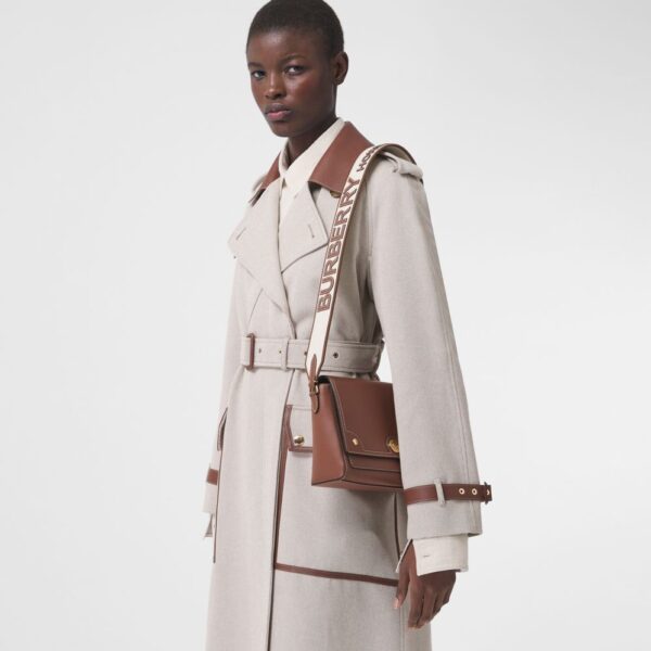 Túi Burberry Topstitched Leather Note Crossbody Bag 'Tan' P80430551 - Ảnh 2