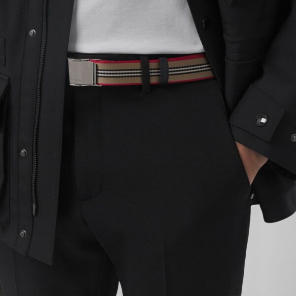 Thắt Lưng Burberry Icon Stripe Webbed Belt 'Archive Beige' P80449311 - Ảnh 3