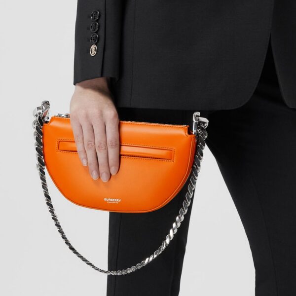 Túi Burberry Mini Leather Zip Olympia Bag 'Orange' P80522301 - Ảnh 3
