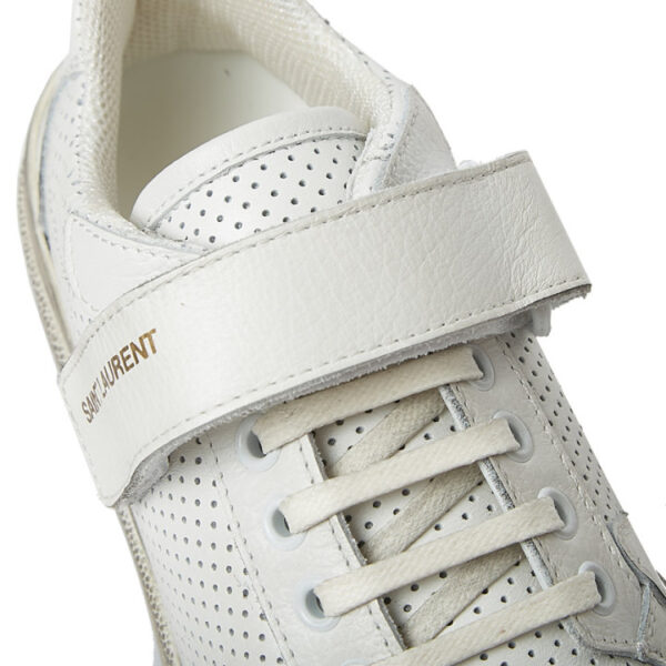 Giày Saint Laurent Pedro SL24 Leather Velcro Sneakers 558255 04L10 9030 - Ảnh 6