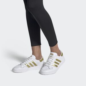 Alternative view of Giày Adidas Wmns Team Court 'White Gold Metallic' EF6058