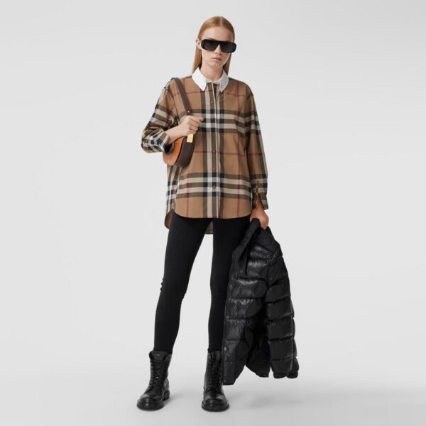 Túi Burberry Small Two-tone Leather Olympia Bag 'Warm Tan' - Ảnh 3