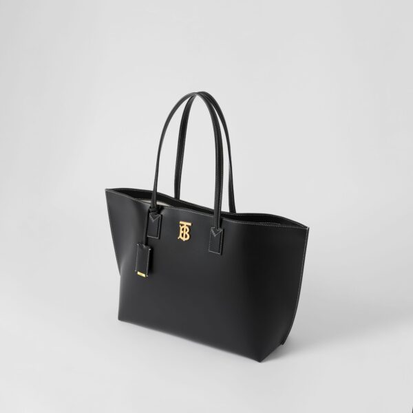 Túi Burberry Medium Monogram Motif Leather Tote 'Black' - Ảnh 4