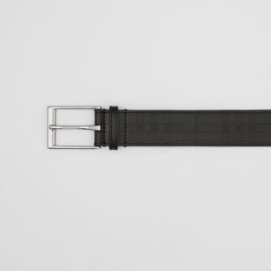 Alternative view of Thắt Lưng Burberry Embossed Check Leather Belt 'Black' p80515181
