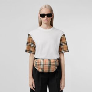 Alternative view of Túi Burberry Medium Vintage Check Bonded Cotton Bum Bag 'Archive Beige'