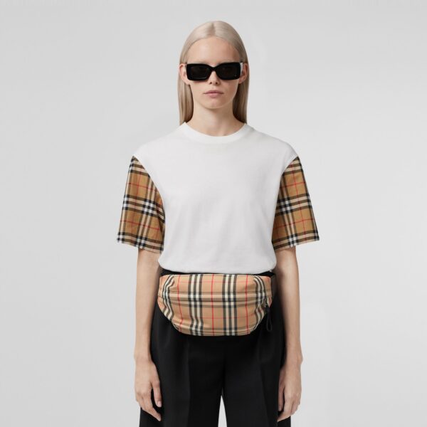 Túi Burberry Medium Vintage Check Bonded Cotton Bum Bag 'Archive Beige' - Ảnh 2