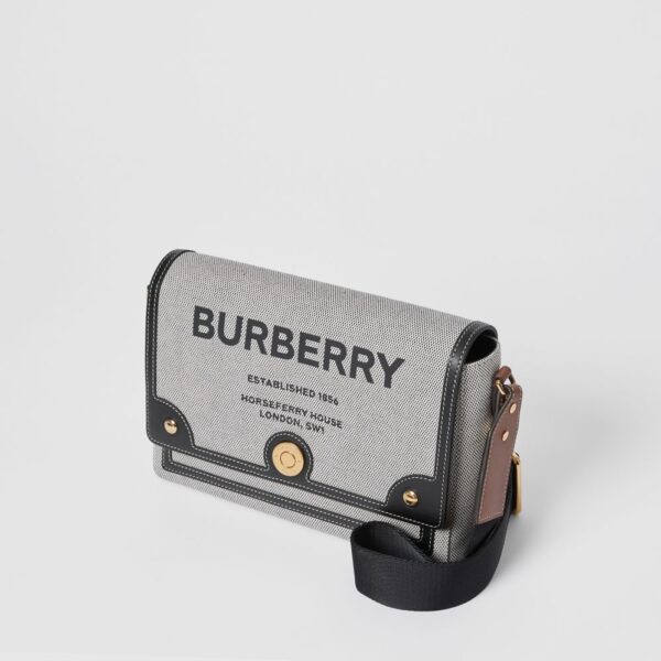 Túi Burberry Horseferry Print Canvas 'Black Black Tan' p80398631 - Ảnh 4