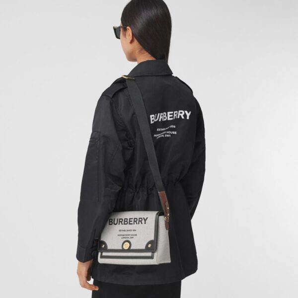 Túi Burberry Horseferry Print Canvas 'Black Black Tan' p80398631 - Ảnh 3