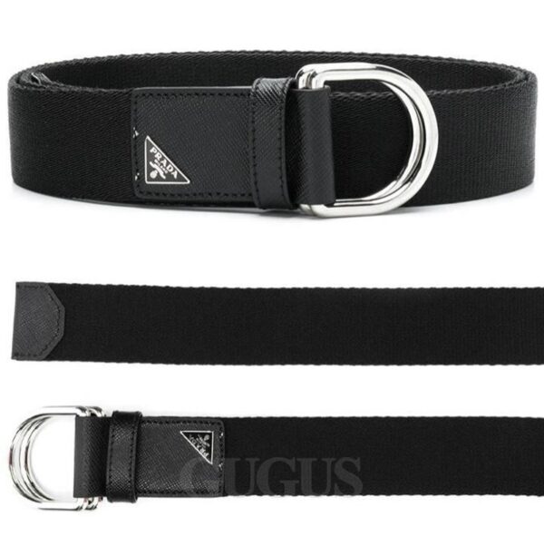 Thắt Lưng Prada Triangle Logo Double D Ring Belt 2CN028 BV1 F0002 - Ảnh 2