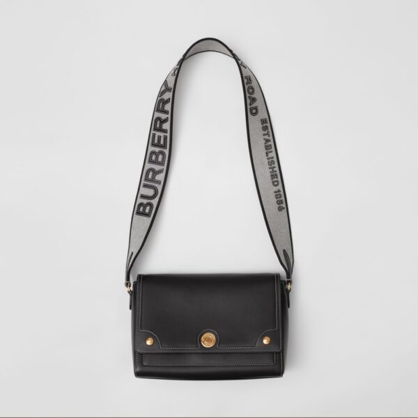 Túi Burberry Topstitched Leather Note Crossbody Bag 'Black' p80441771 - Ảnh 4