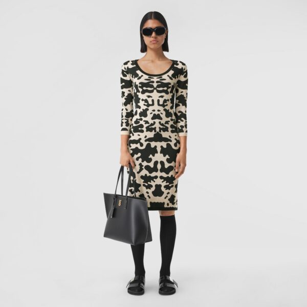 Túi Burberry Medium Monogram Motif Leather Tote 'Black' - Ảnh 6