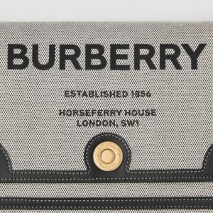 Alternative view of Túi Burberry Horseferry Print Canvas 'Black Black Tan' p80398631
