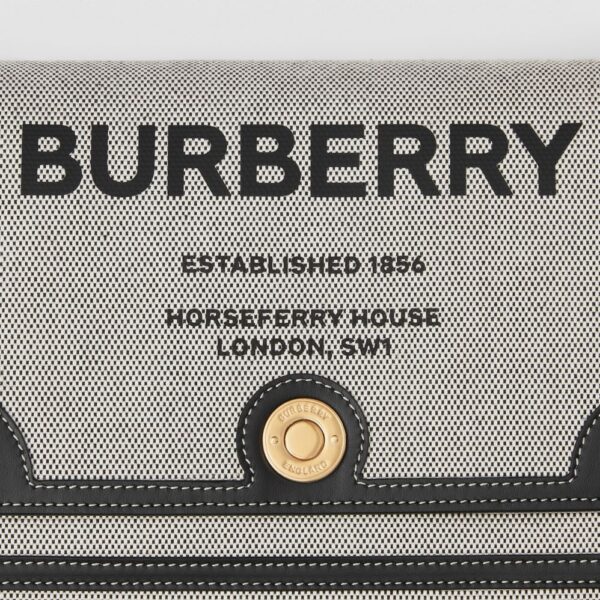 Túi Burberry Horseferry Print Canvas 'Black Black Tan' p80398631 - Ảnh 2