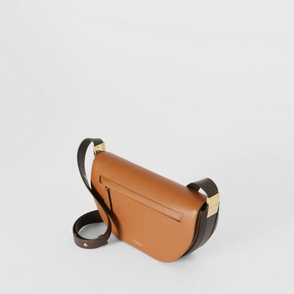 Túi Burberry Small Two-tone Leather Olympia Bag 'Warm Tan' - Ảnh 4