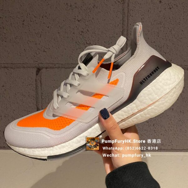 Giày Adidas UltraBoost 21 'Grey Screaming Orange' FY0375 - Ảnh 6