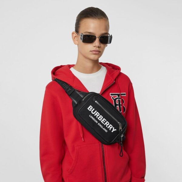 Túi Burberry Logo Print Nylon Bum Bag 'Black' p80210891 - Ảnh 3
