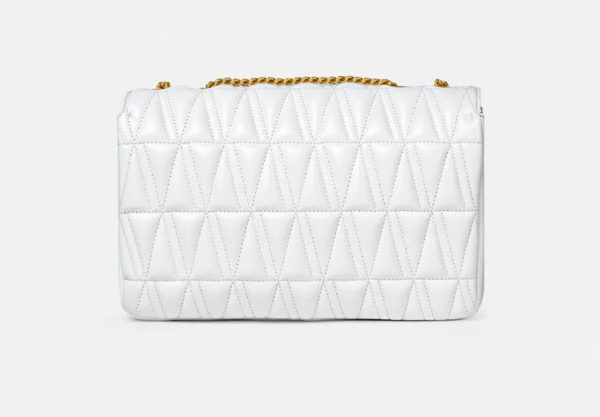 Túi Versace Virtus Quilted Nappa Leather Shoulder White DBFH822-DNATRS-1W00V - Ảnh 3