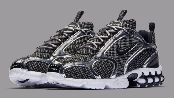 Giày Nike Air Zoom Spiridon Cage 2 Stussy Pure Platinum CU1854-001 - Ảnh 4