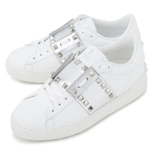 Giày Valentino Rockstud Untitled Leather Sneaker UW2S0A01 HEL CZ7 - Ảnh 4