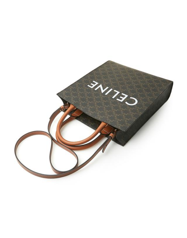 Túi Celine Small Cabas Vertical Triomphe Canvas And Calfskin 191542BZK-04LU - Ảnh 3
