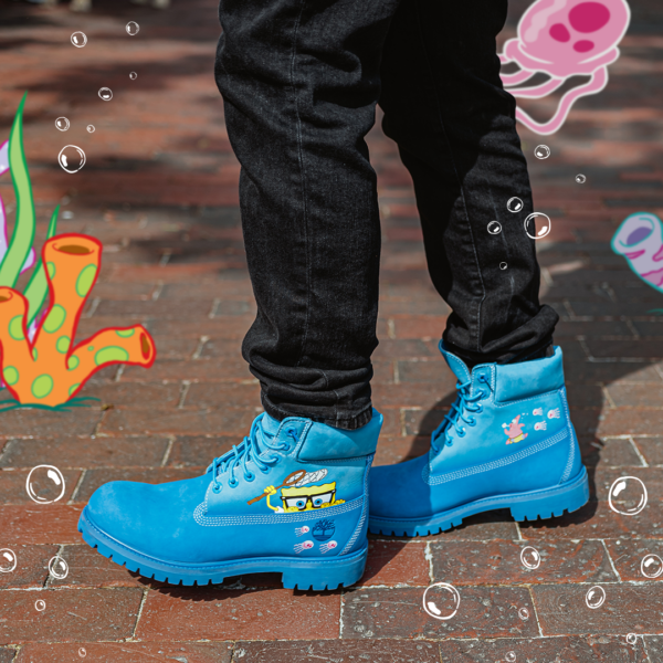 Giày Timberland SpongeBob 'Bright Blue' TB0A22T4-J45 - Ảnh 3