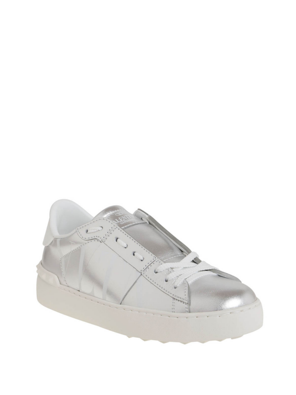 Giày Valentino Open Metallic Leather Sneakers UW2S0781ASZAB5 - Ảnh 6