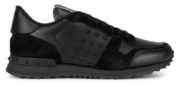 Giày Valentino Black Leather Rockstud WY2S0748VRJN01