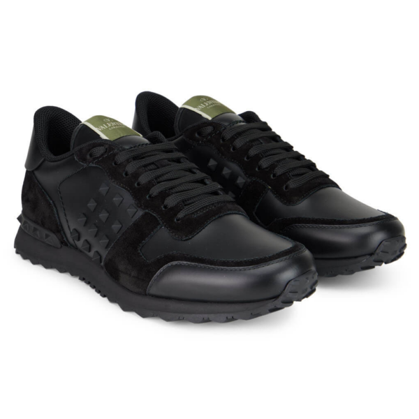 Giày Valentino Black Leather Rockstud WY2S0748VRJN01 - Ảnh 5