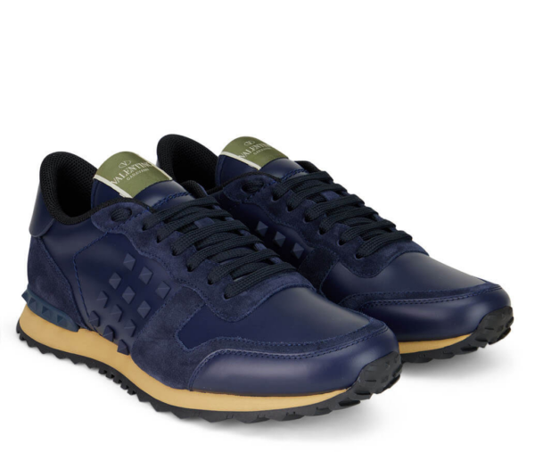 Giày Valentino Leather Rockstud Sneakers WY2S0748VRJM30 - Ảnh 2